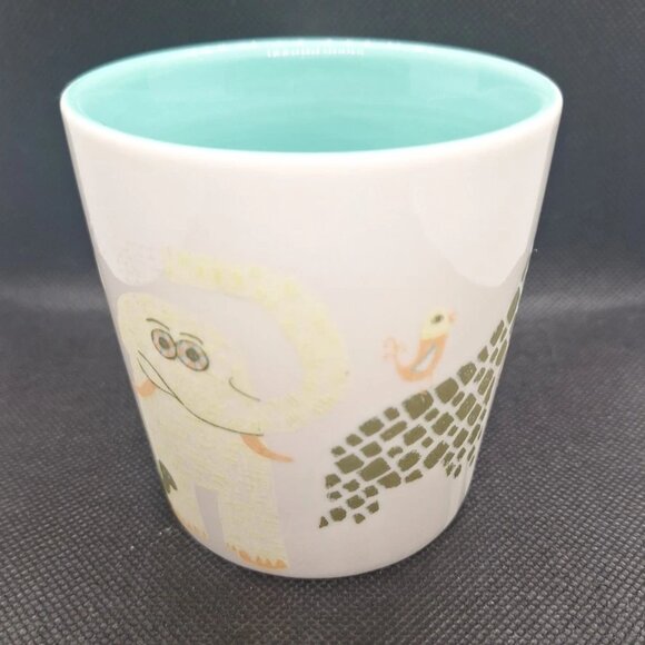 Starbucks 2008 Zoo Animal Mug Missing Color(s) Dark Green Inside and Out ERROR - Picture 3 of 13